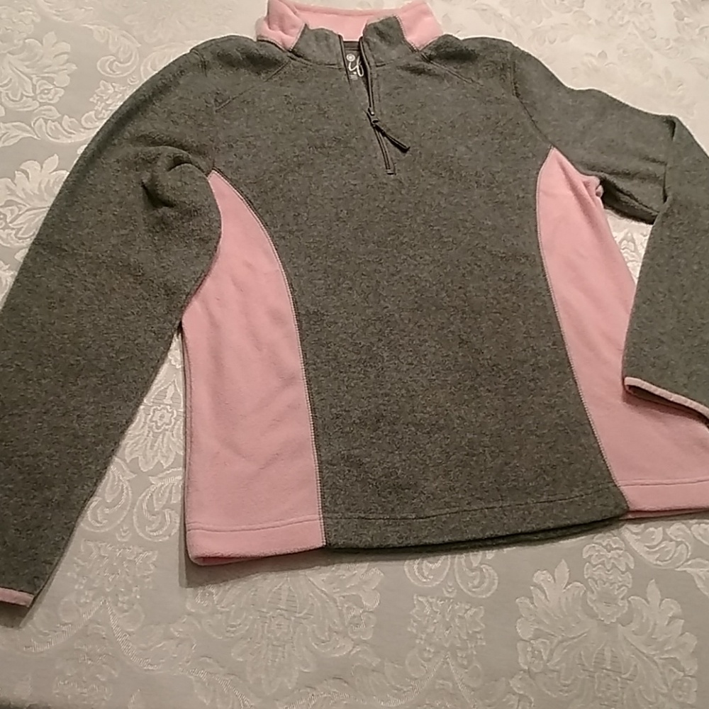 Soft and warm fleece 3/4 zip front pullover jacket